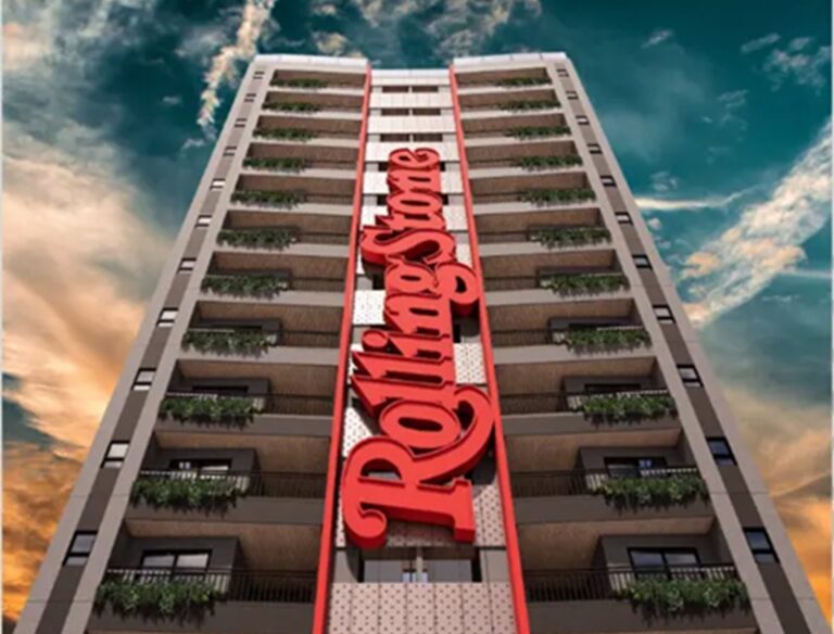 Imagem do prédio Rolling Stones que está sendo construído em Santa Catarina